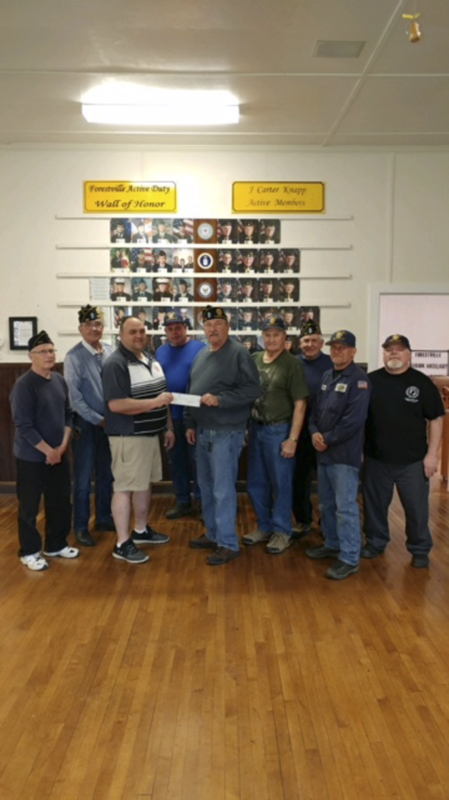 Lakeview Shock NYSCOPBA donates to Legion News, Sports, Jobs